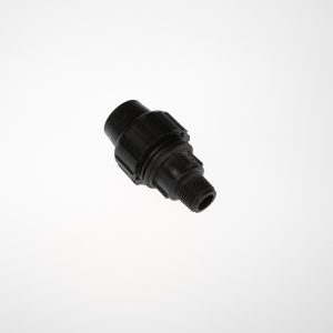 BLACK PE COUPLING 20MM X 1/2" MALE