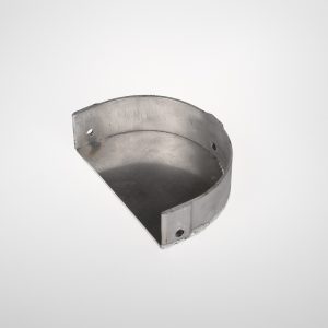 ALUMINIUM END STOP FOR ROUND BOAL GUTTER H90MM