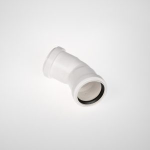 45 DEG PVC BEND 50MM 2 X RUBBER - WHITE