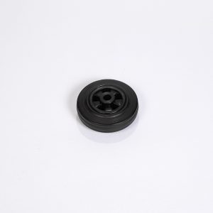 RUBBER WHEEL - BLACK 125 X 37MM